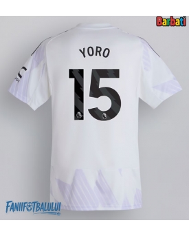 Manchester United Leny Yoro #15 Tricou Fotbal Replică 2025-26 Barbati Deplasare